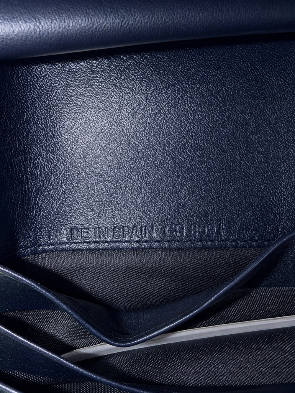 Dior Navy and Beige Monogram Canvas Wallet with Number Patch - Picture 5 of 6